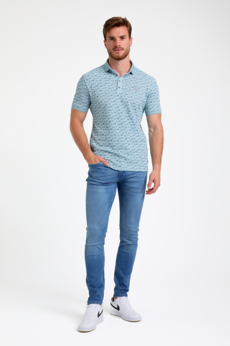 Gabbiano blauwe heren polo