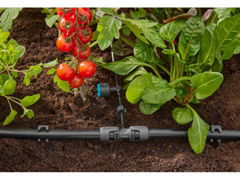 GARDENA Regulierbarer Reihentropfer Micro-Drip-System 1-8 l Regulierbare Bewässerung von in Reihe stehenden Pflanzen