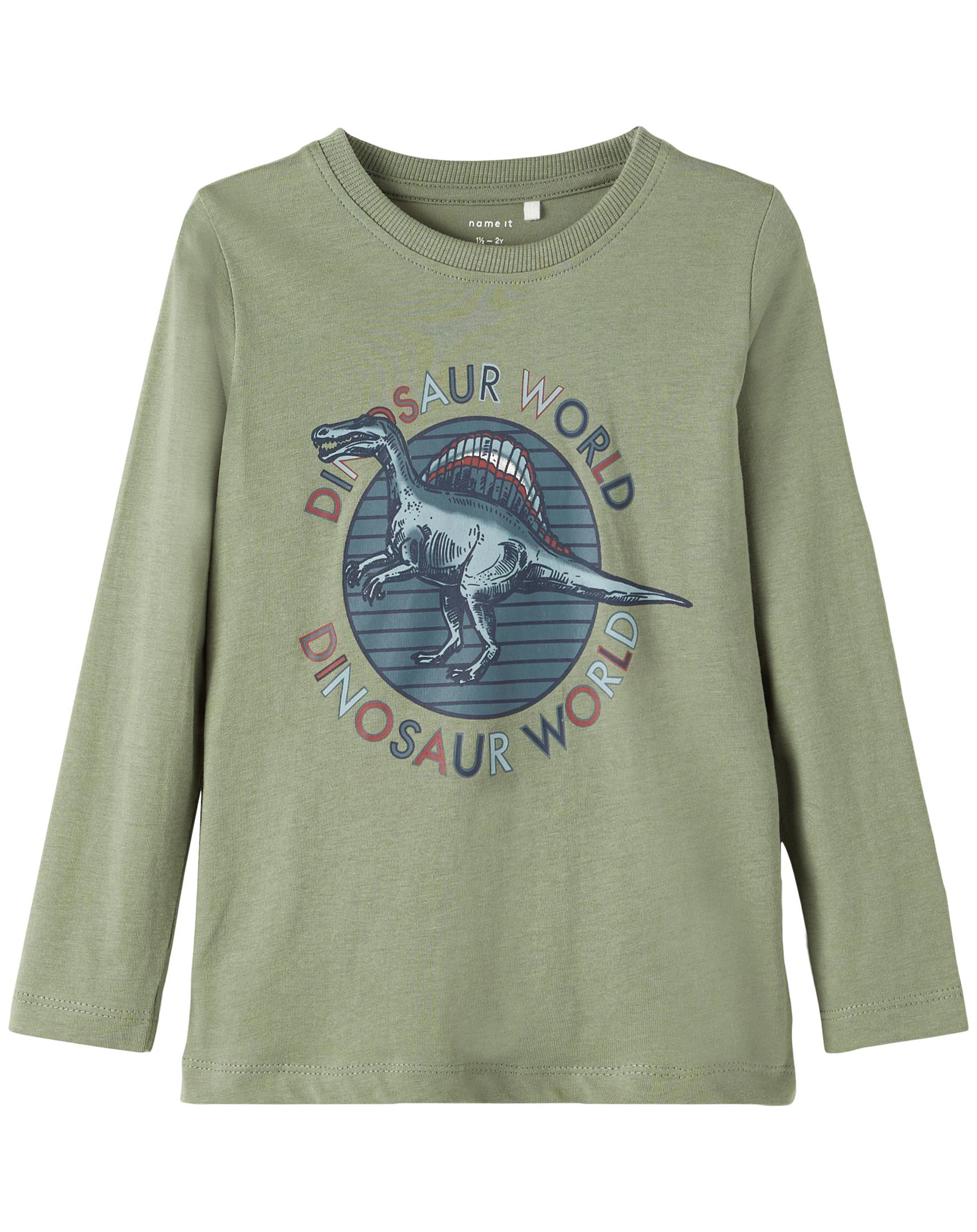 Langarmshirt NMMRARO TREX in agave green