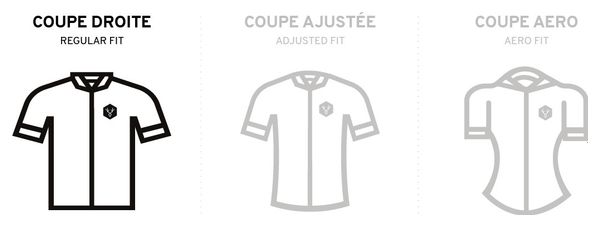Maillot Manches Courtes Gravel LeBram Parpaillon Gris Bleu Pétrole Coupe Droite