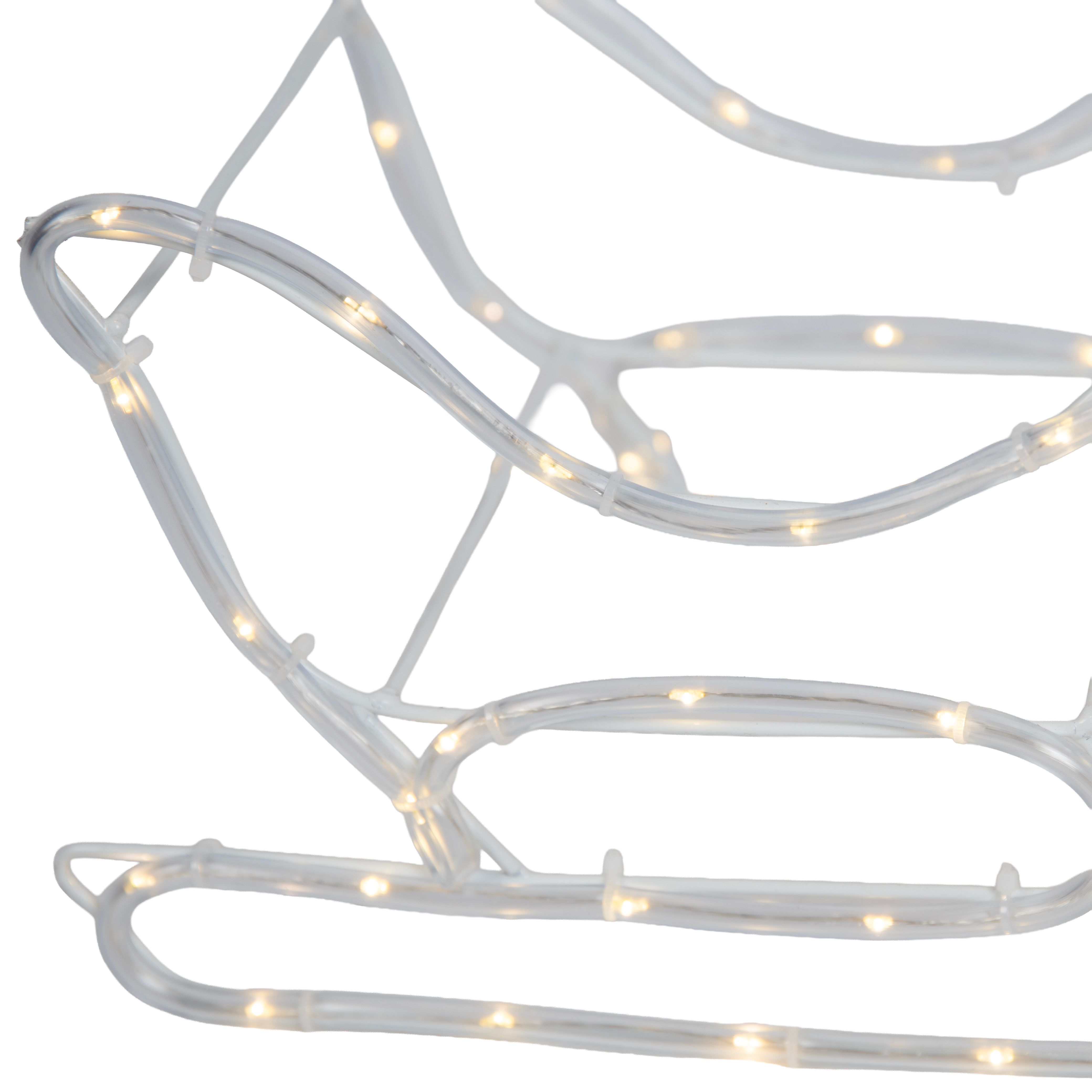 Kerst vloerlamp rendier met slee 116cm incl. LED met timer IP44 - Sori