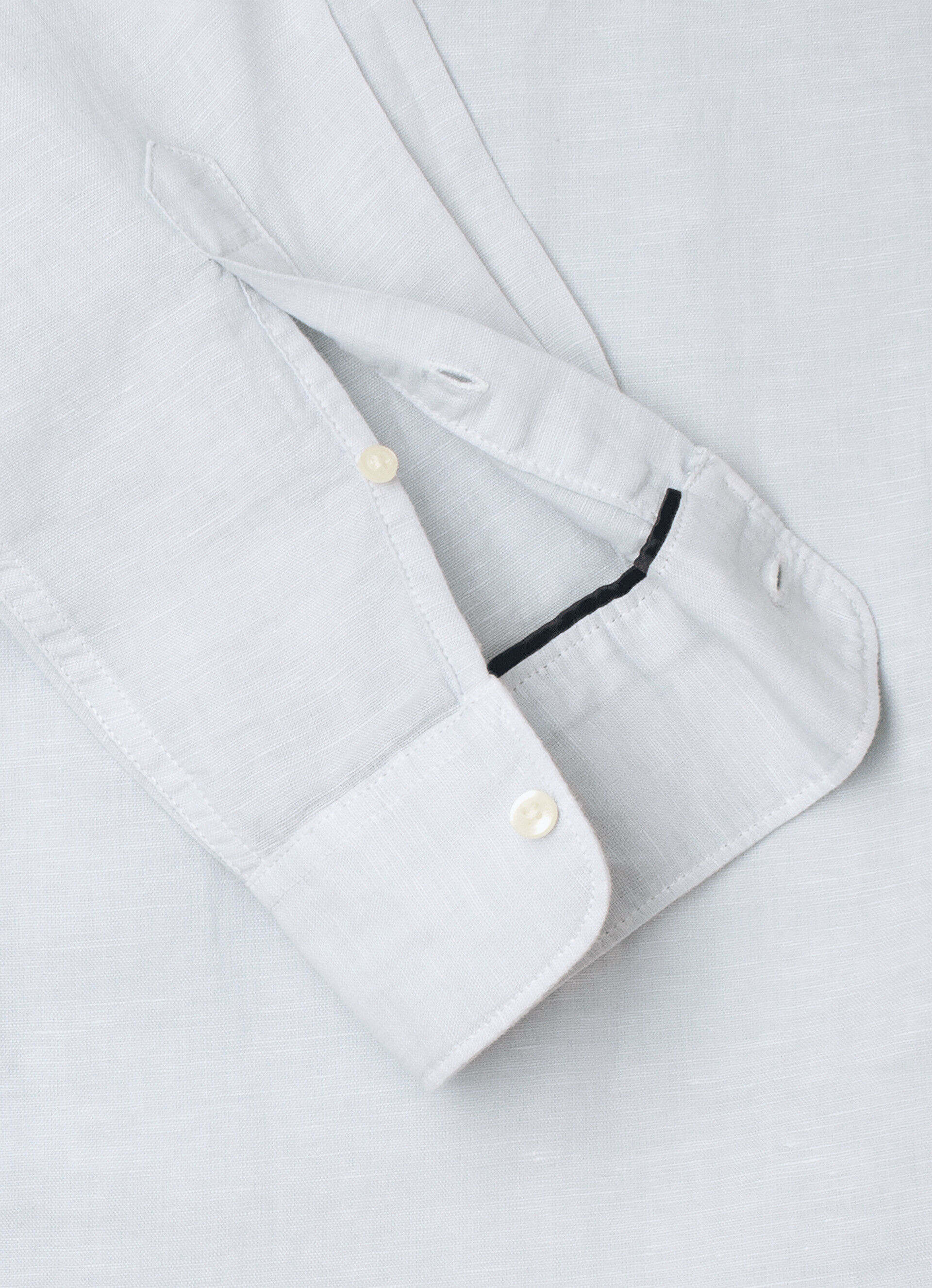 Camisa de linho de manga comprida Parker - azul claro