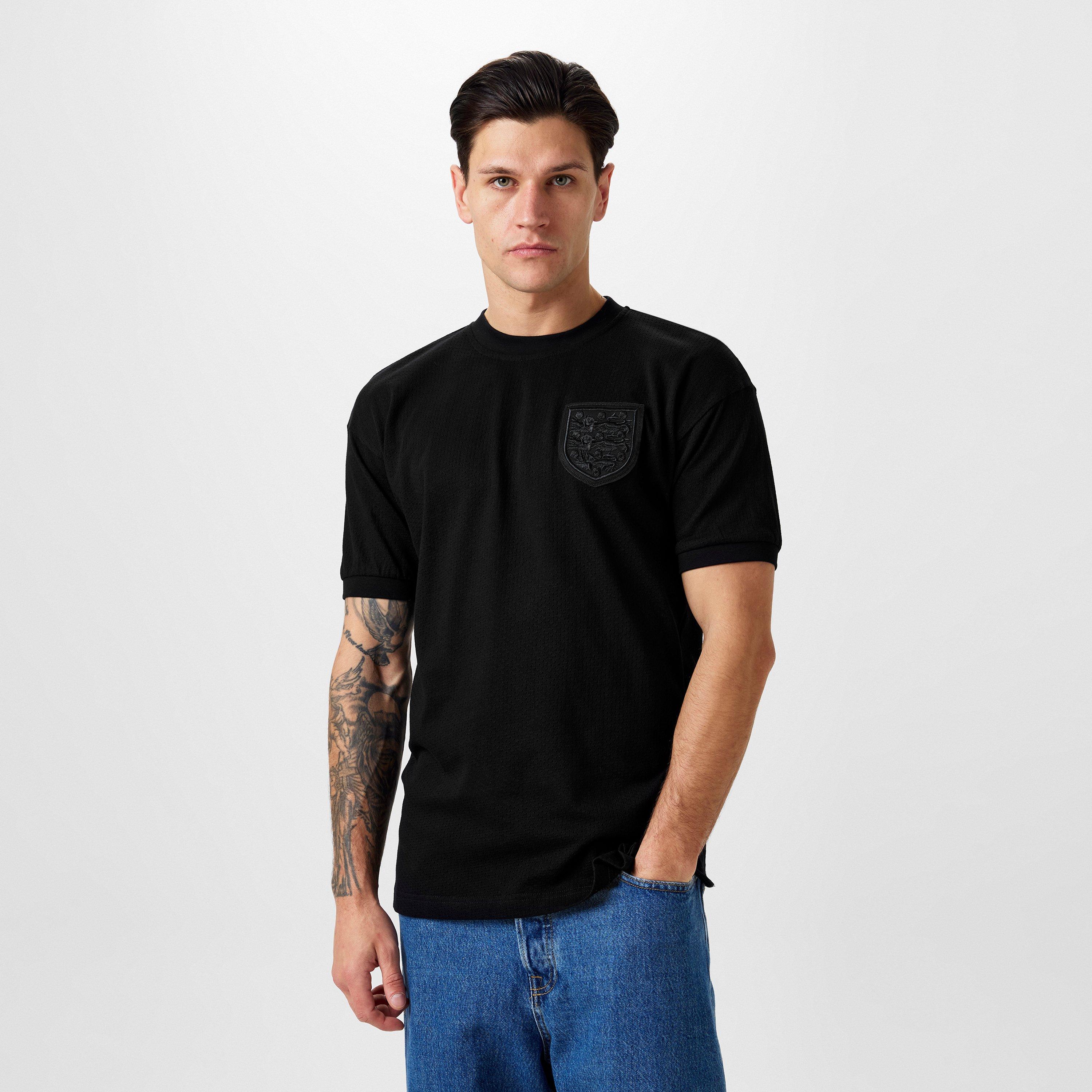 Score Draw Scoredraw England 1970 Black Out Shirt Mens