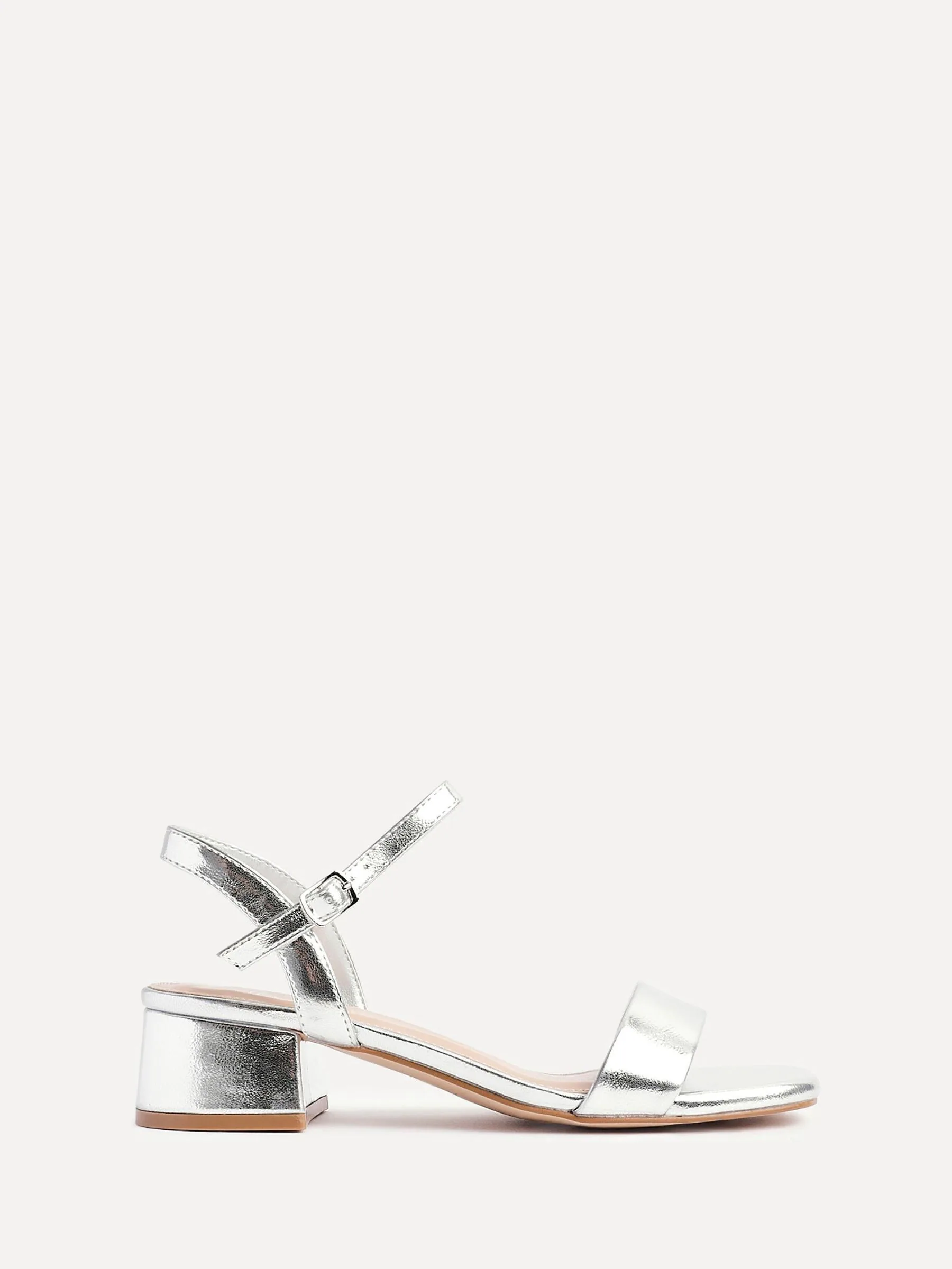 Zilver - Linzi Tillie Barely There Low Block Heel Sandals