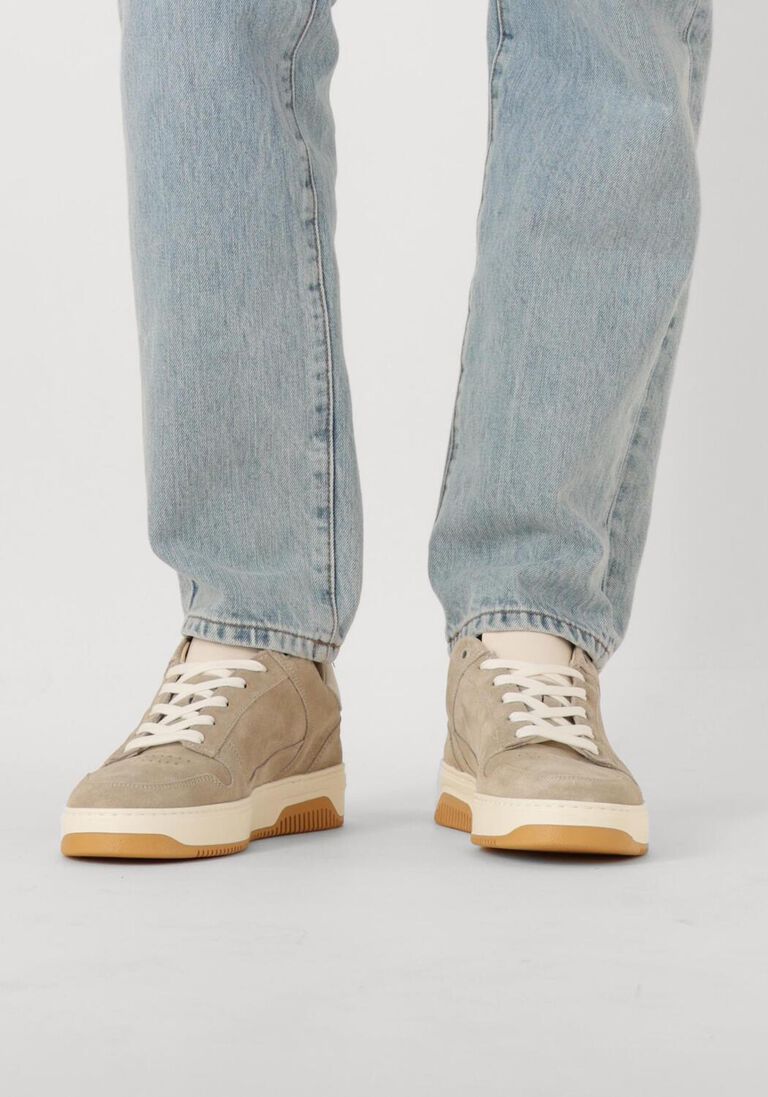 beige nubikk lage sneakers basket court miele