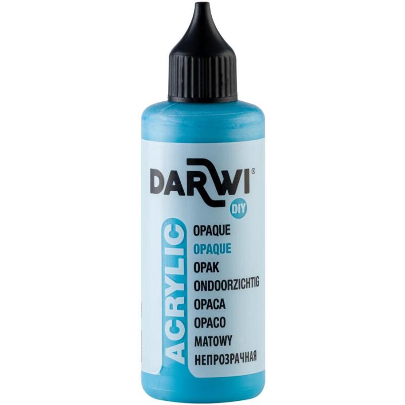 Darwi Flacon de 80 ml de Peinture Acrylique Universelle Opaque - Bleu lagon