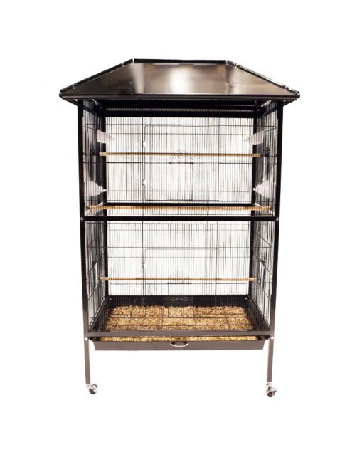Keddoc Volière Aviary - Vogelverblijven - 107x88.5x170 cm Zwart