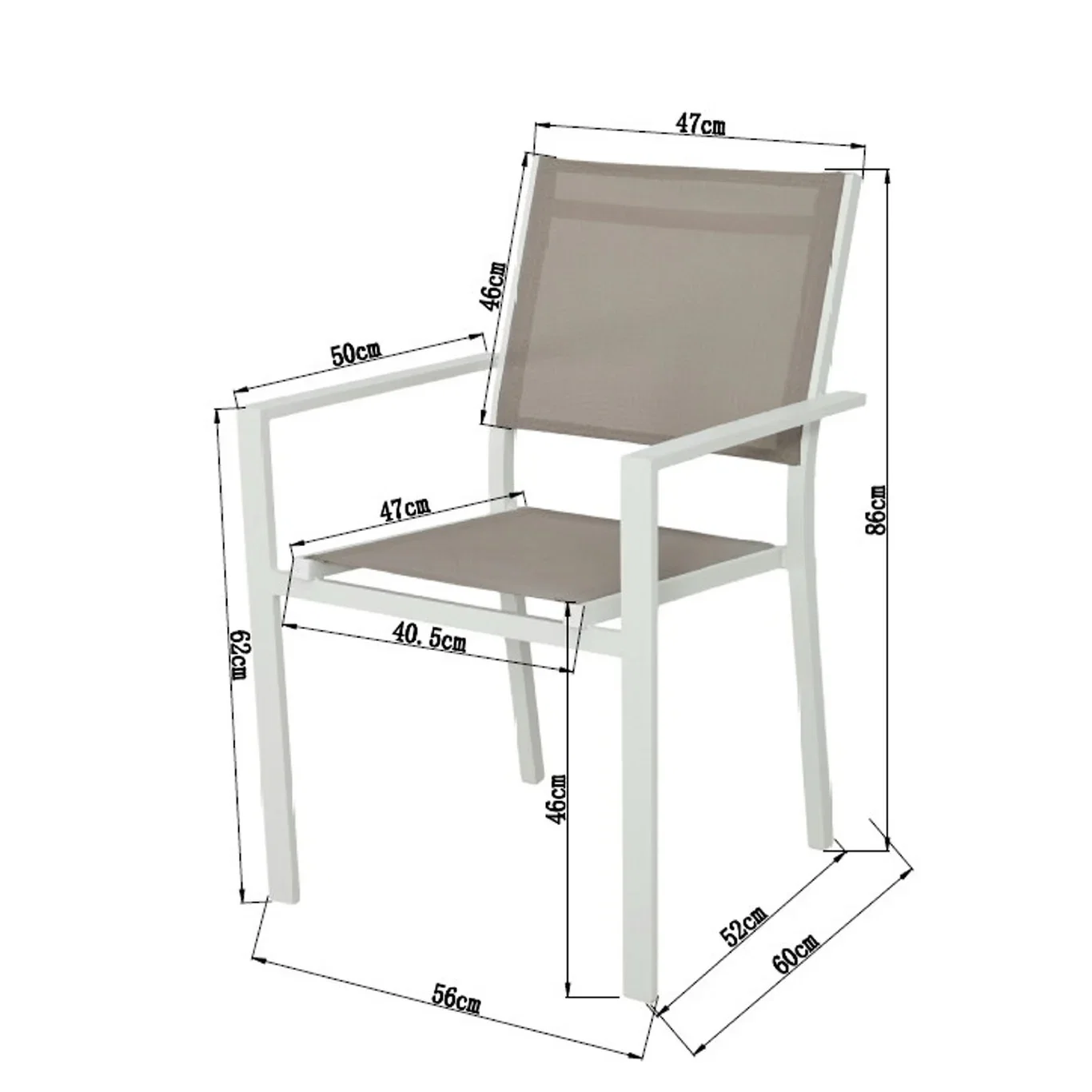 Skanden Spisestol Oslo Høyde 86 cm