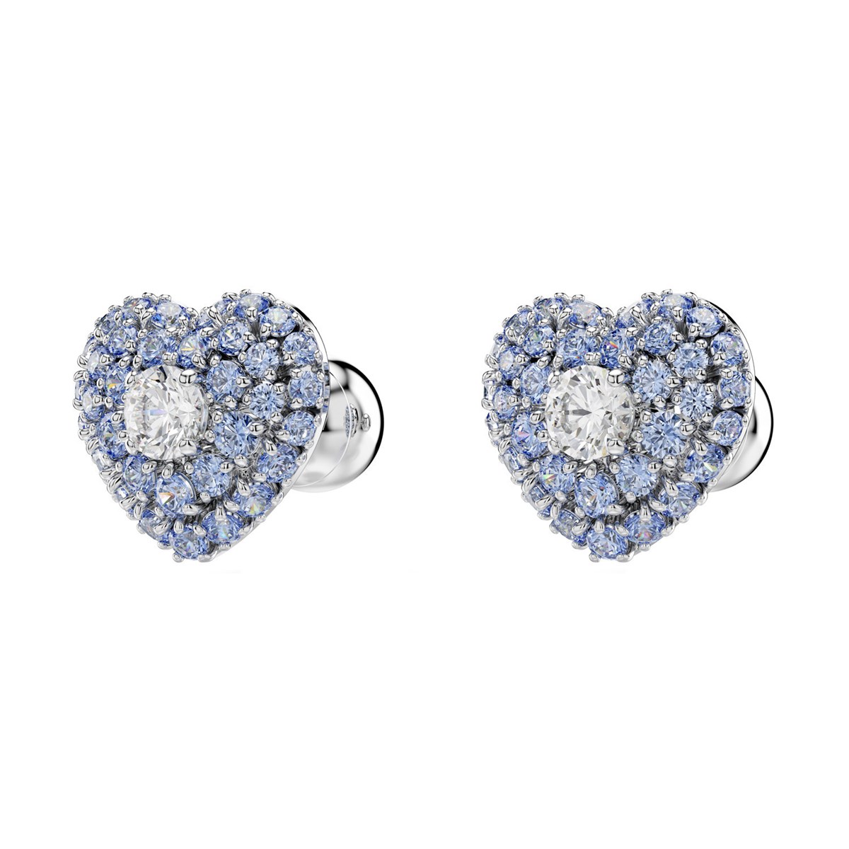 Boucles d'oreilles Swarovski Hyperbola coeur bleu