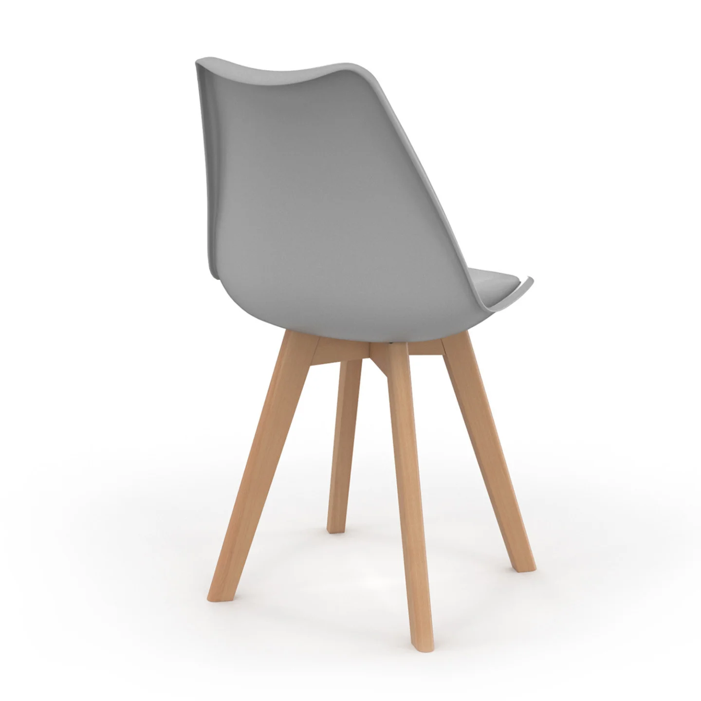 Lot de 4 chaises scandinaves SARA mix color gris foncé, gris clair, blanc et noir