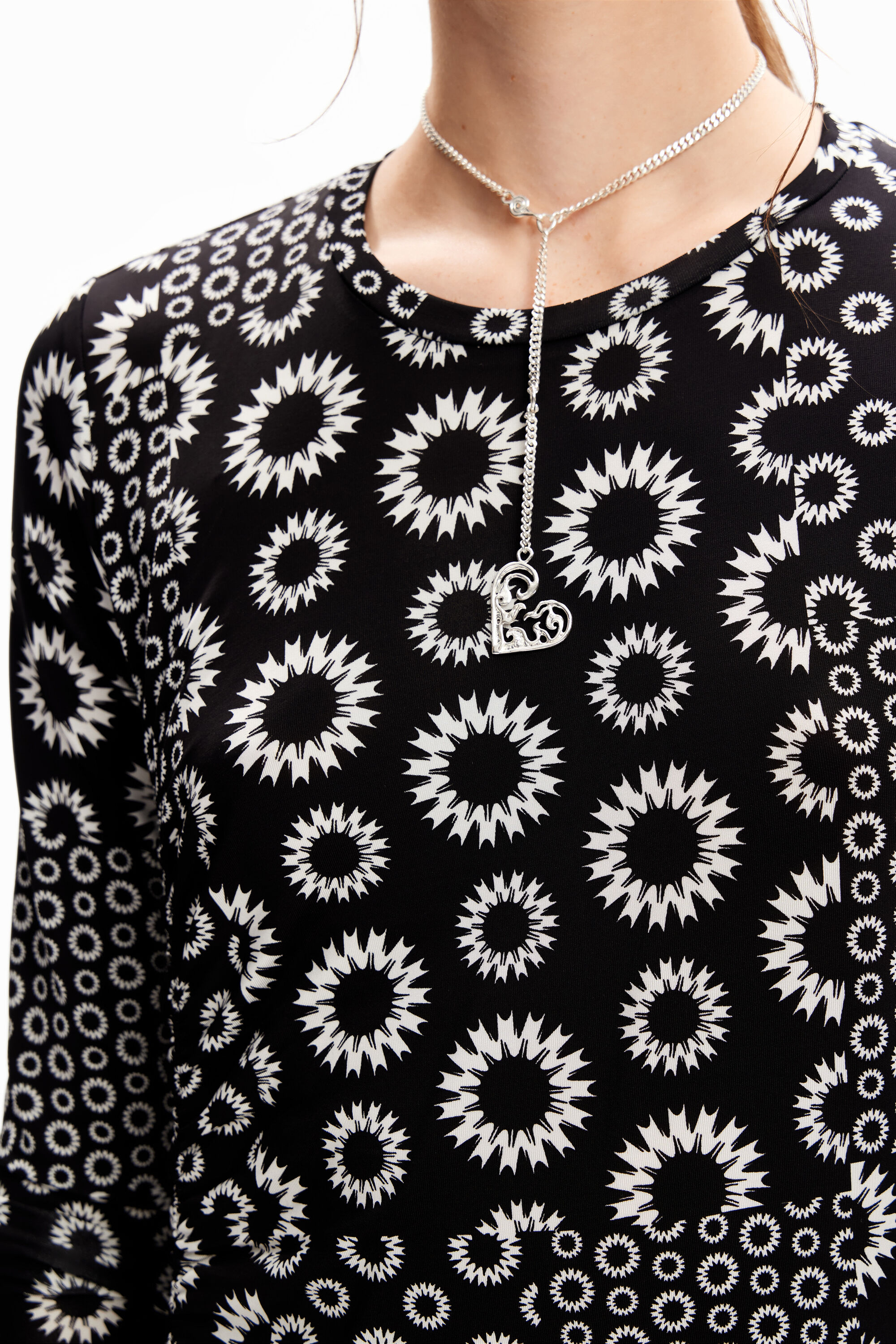 Robe midi ajustée patchwork