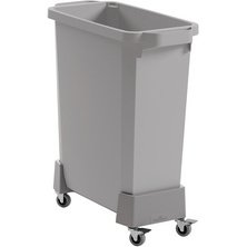 Chariot DURABIN 90 L, en rPP, 4 roulettes, gris