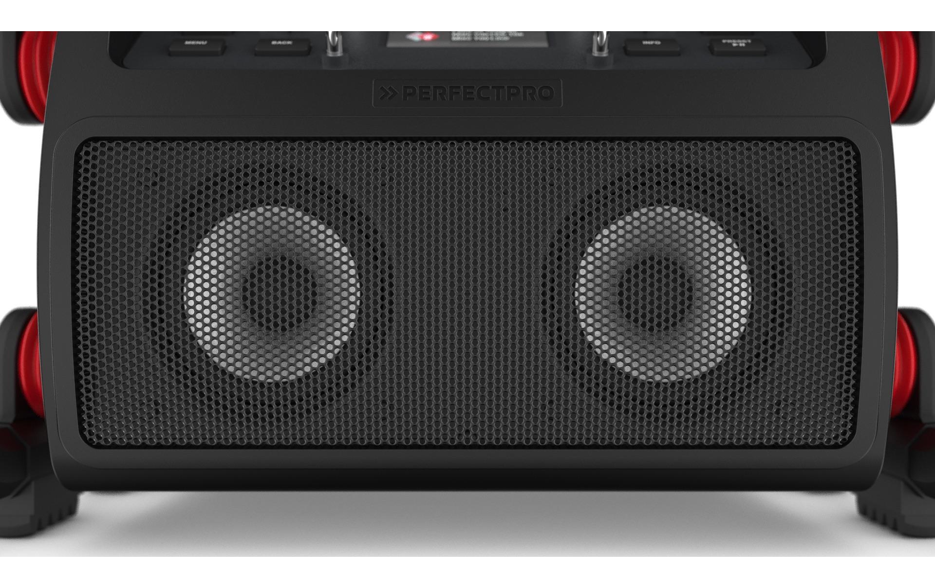 Baustellenradio ROCKPRO Schwarz<br>Vielseitiges Baustellenradio mit besten technischen Voraussetzungen