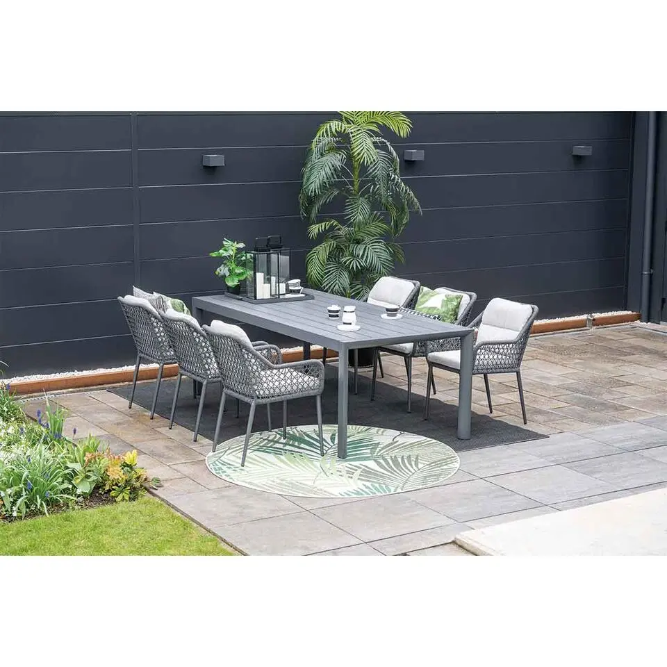 Toledo dining fauteuil - carbon black - dark grey - valley sand