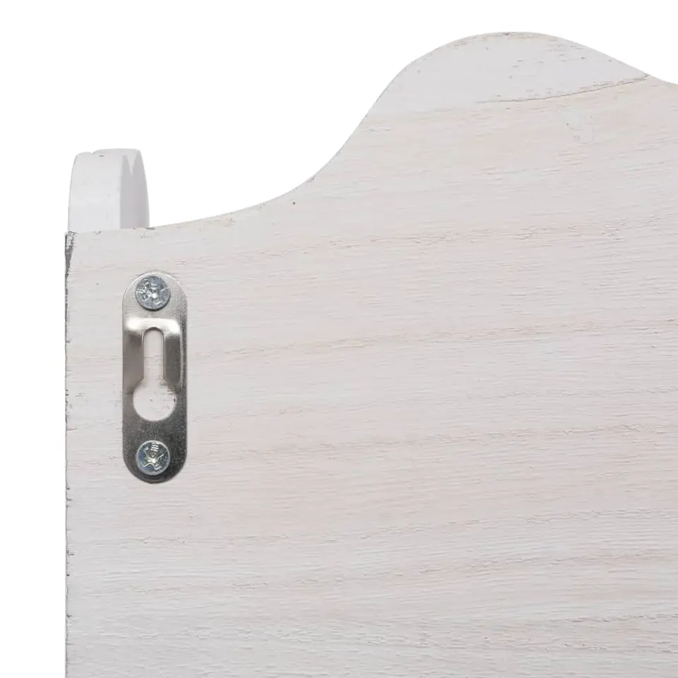 vidaXL - Kapstok - Wit - Hout - 50 x 10 x 30 cm