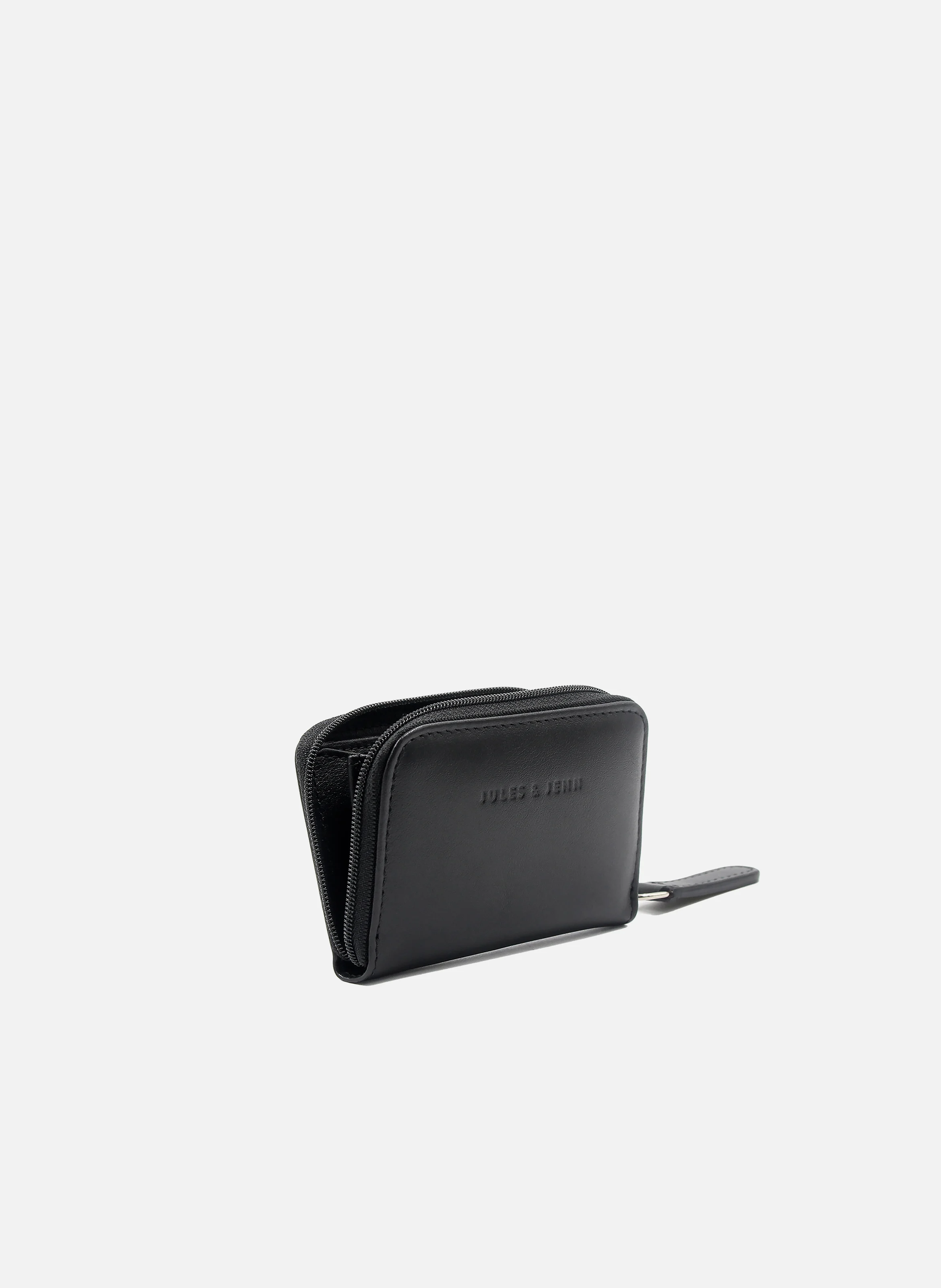 Porte-monnaie cuir lisse | Noir