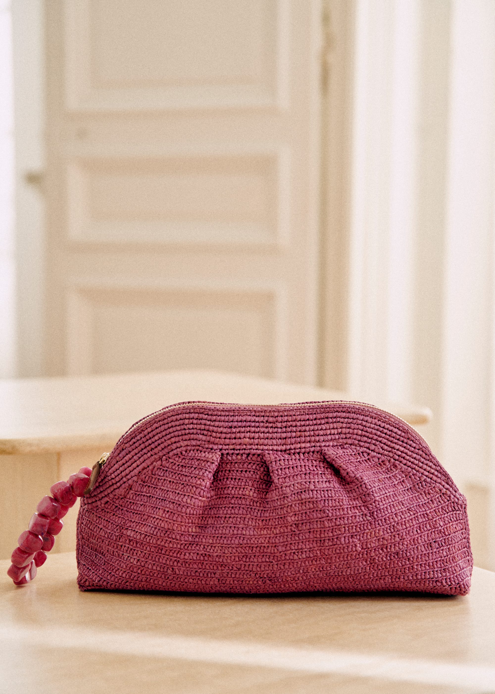 Pochette Jackie - Raphia fuchsia - SACS/NEW SACS Nos Paniers 5906408