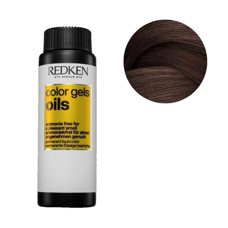 Coloration sans ammoniaque 4NCH dark chocolate Color Gels Oils Redken 60ML