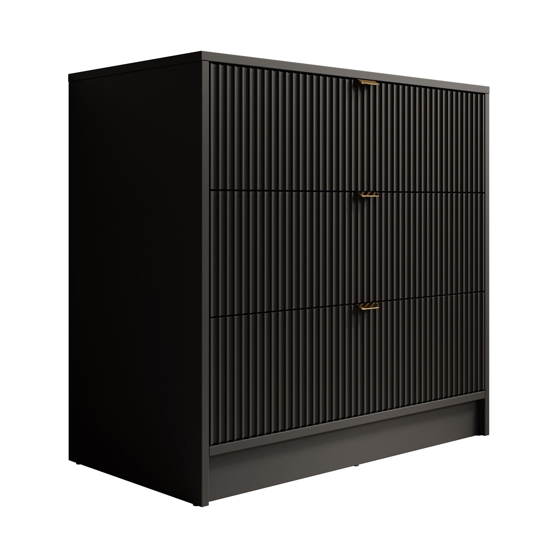 Ladekast Tavares - Zwart - 80 cm