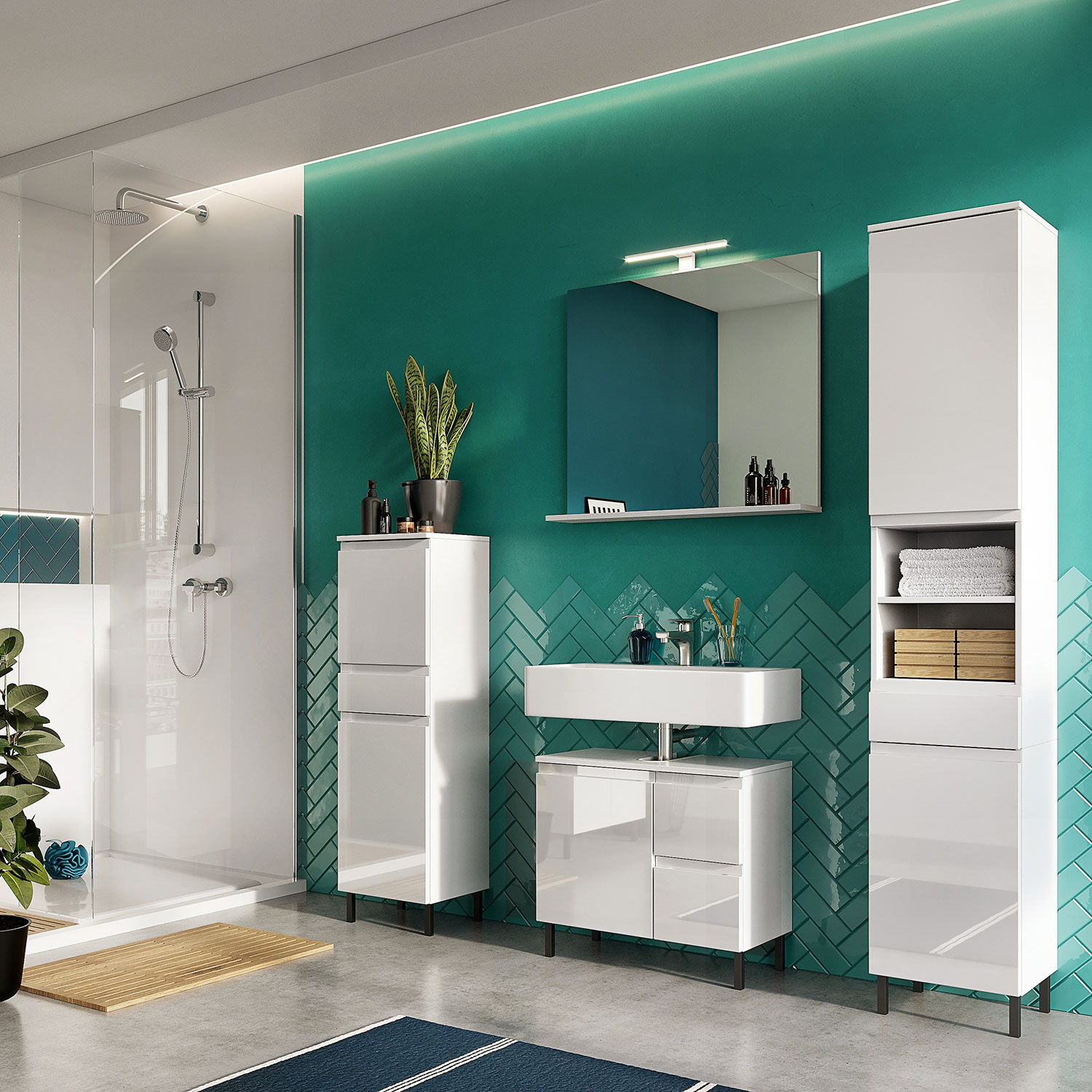 Badezimmer Schrank Silas