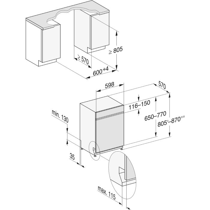 Miele Einbau-Geschirrspüler G 7600 SCi AutoDos Brillantweiß