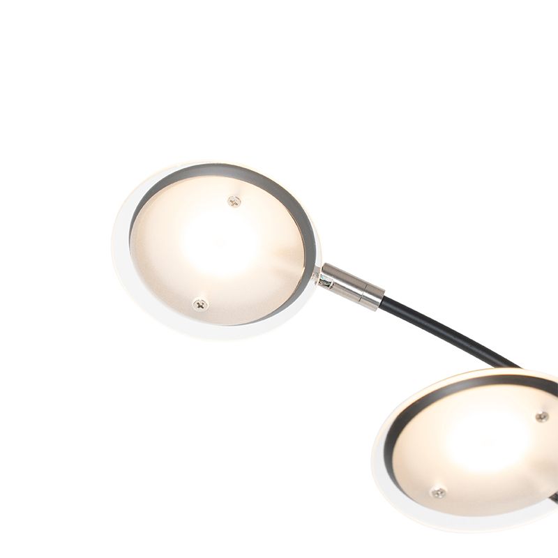 Design vloerlamp zwart incl. LED 5-lichts dimbaar - Sixties Trento