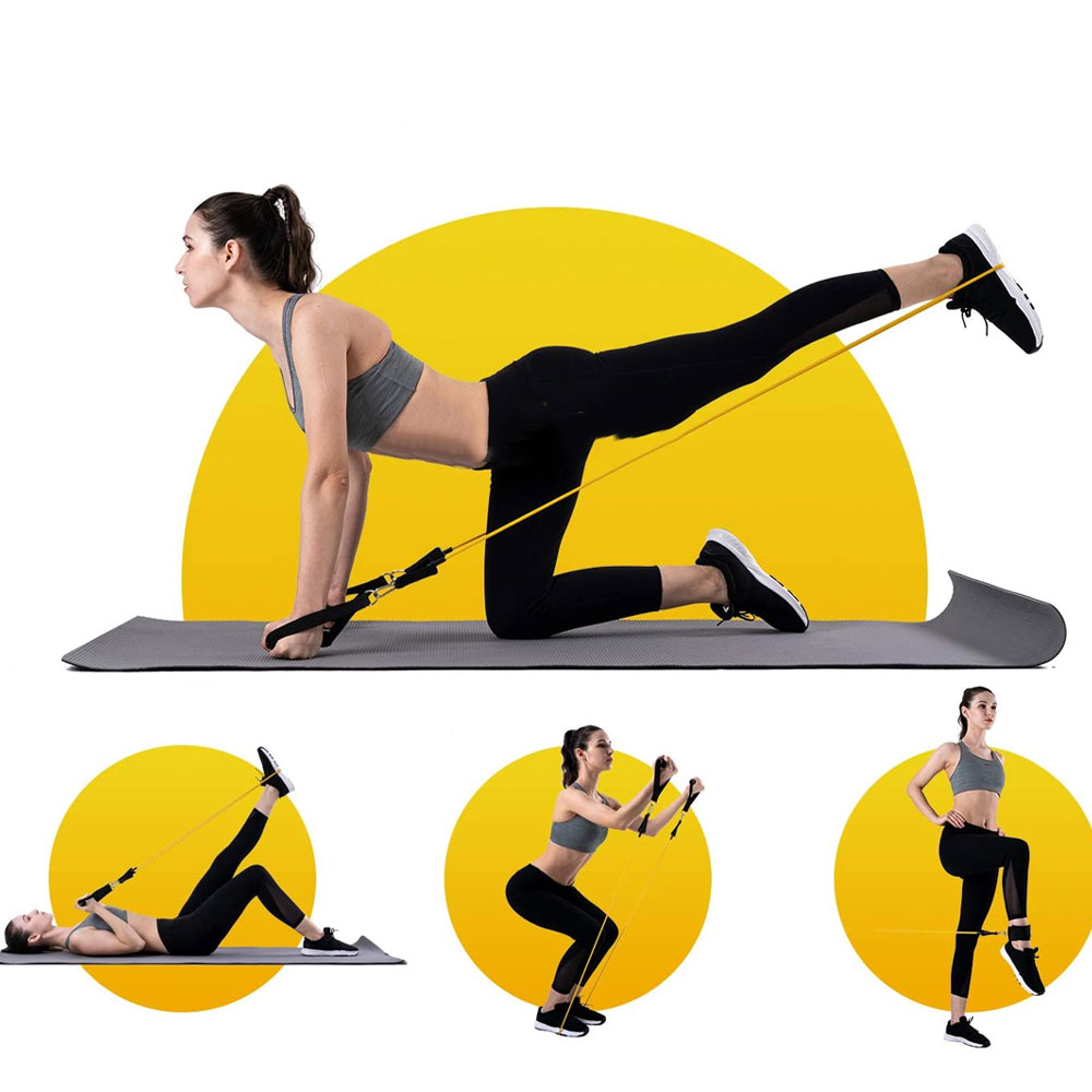 (11-tlg. Set) Gummi Fitness Übungsbänder Widerstandsbänder Gymnastikbänder Training / Yoga / Pilates