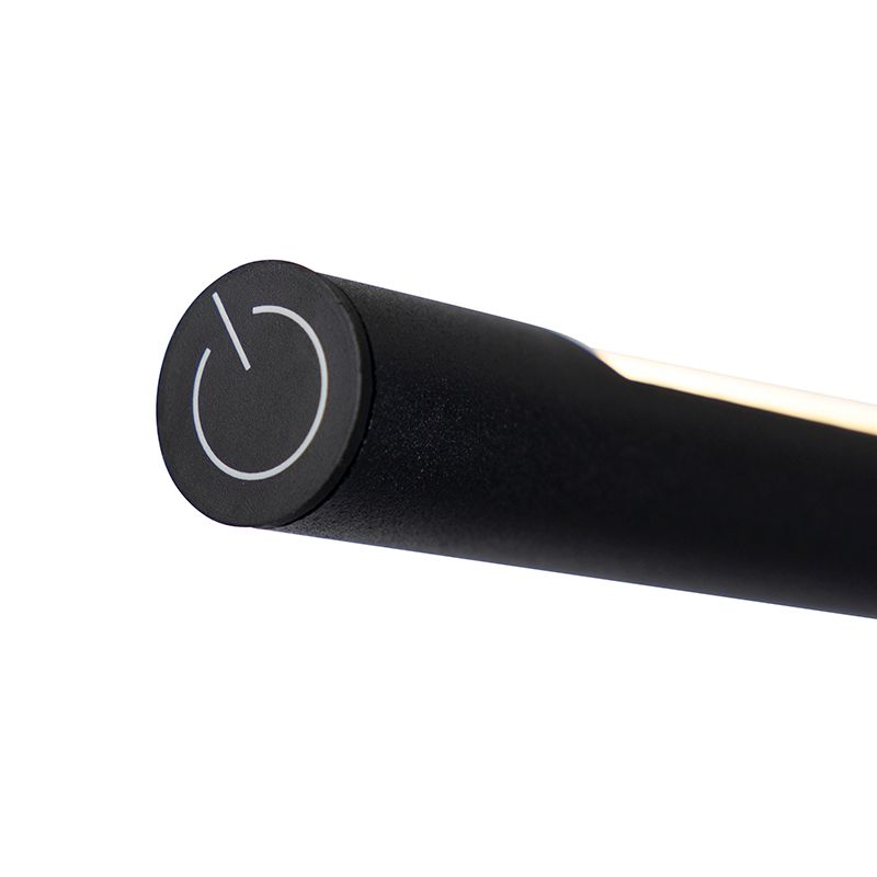 Design vloerlamp zwart incl. LED met touch dimmer - Palka