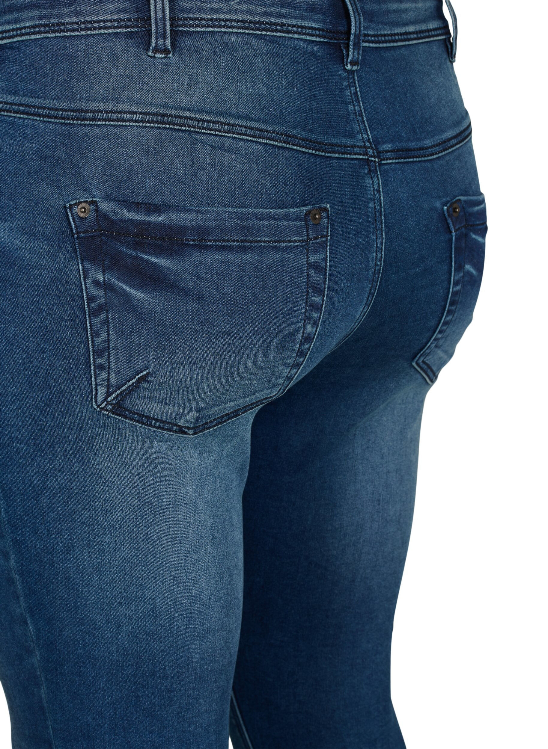 Cropped Amy jeans med lynlås