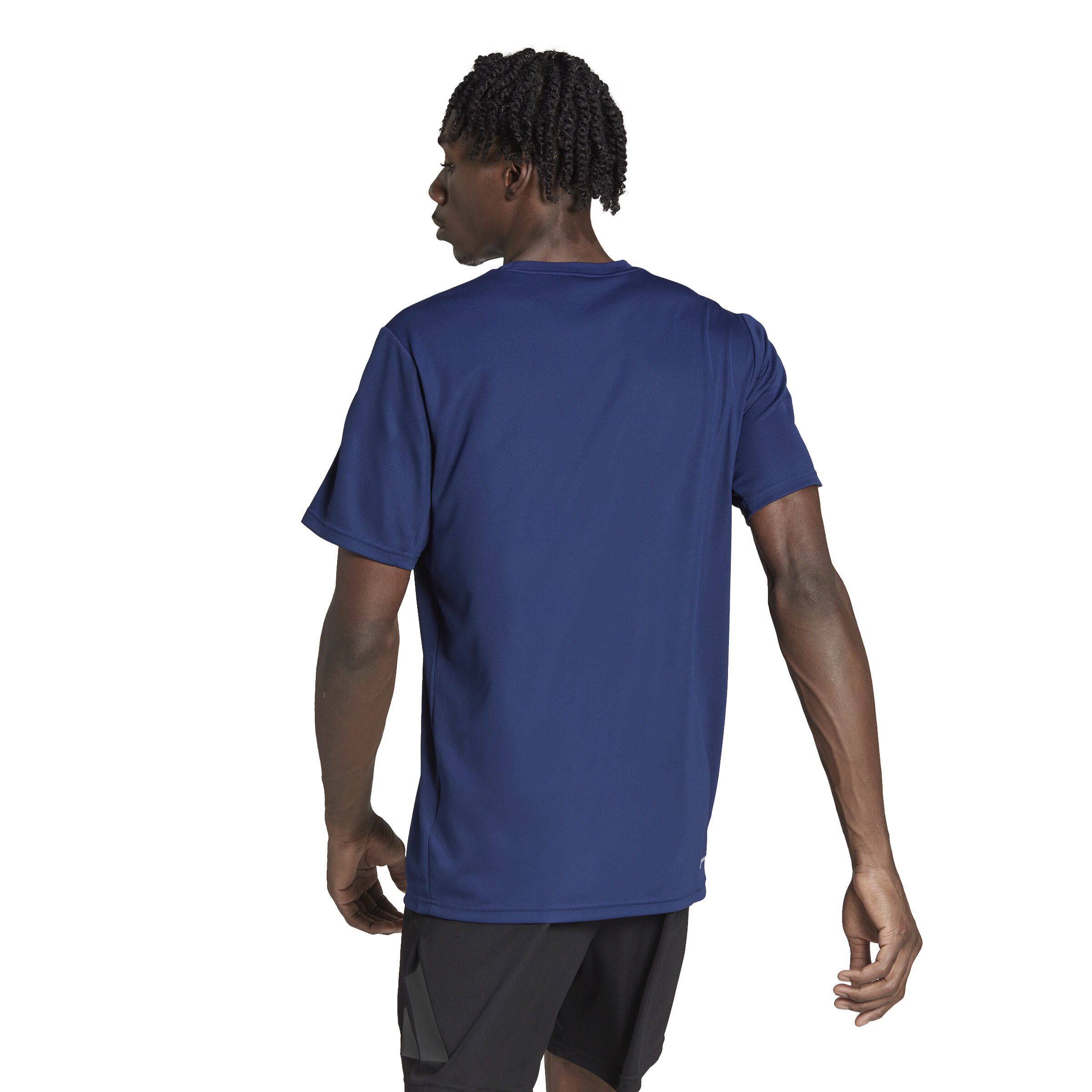 adidas Training Essential Base 3 Stripes T-shirt Hommes - Bleu Foncé , Blanc