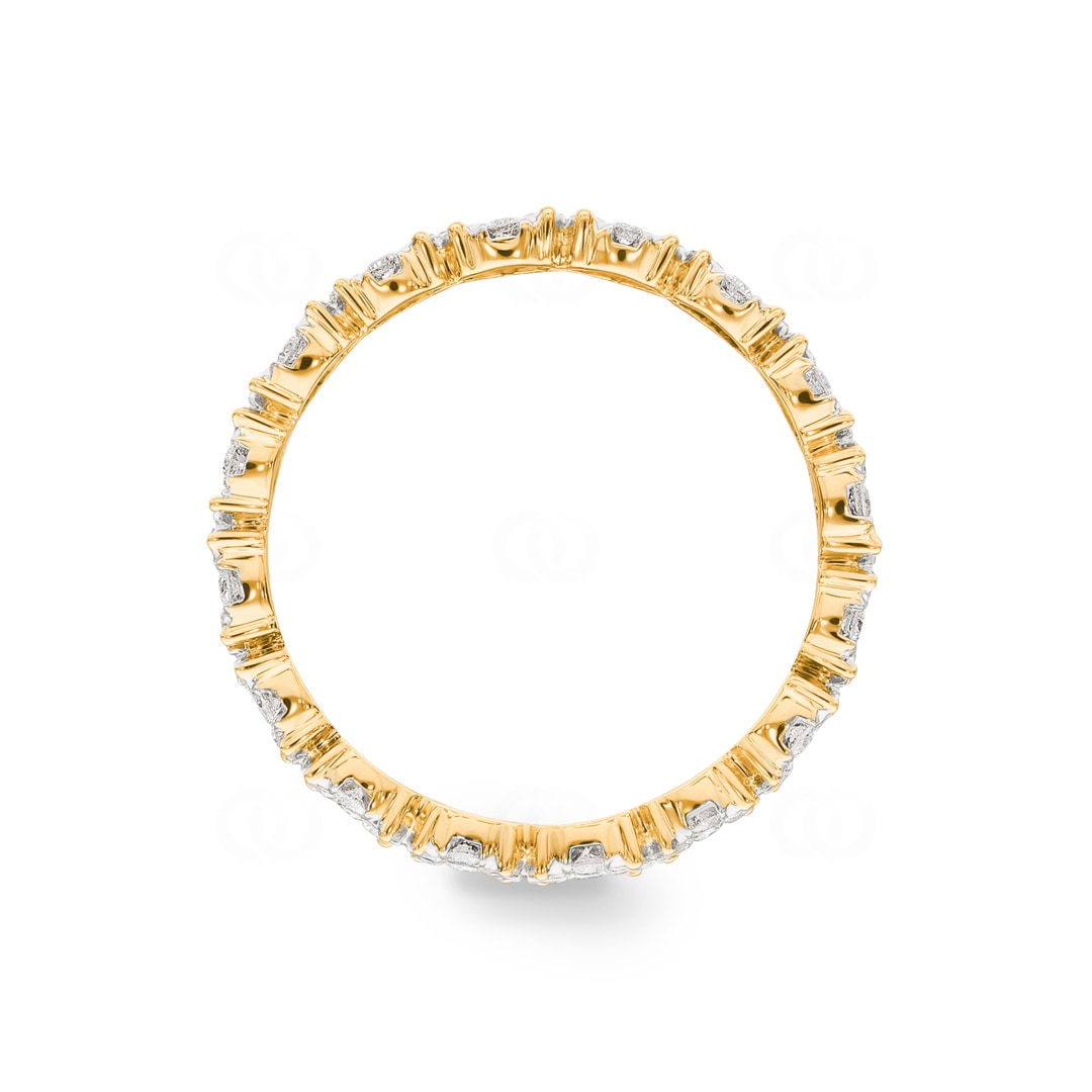 1.01 Karat Diamanten Mémoire Ring 750/18 K Gelbgold
