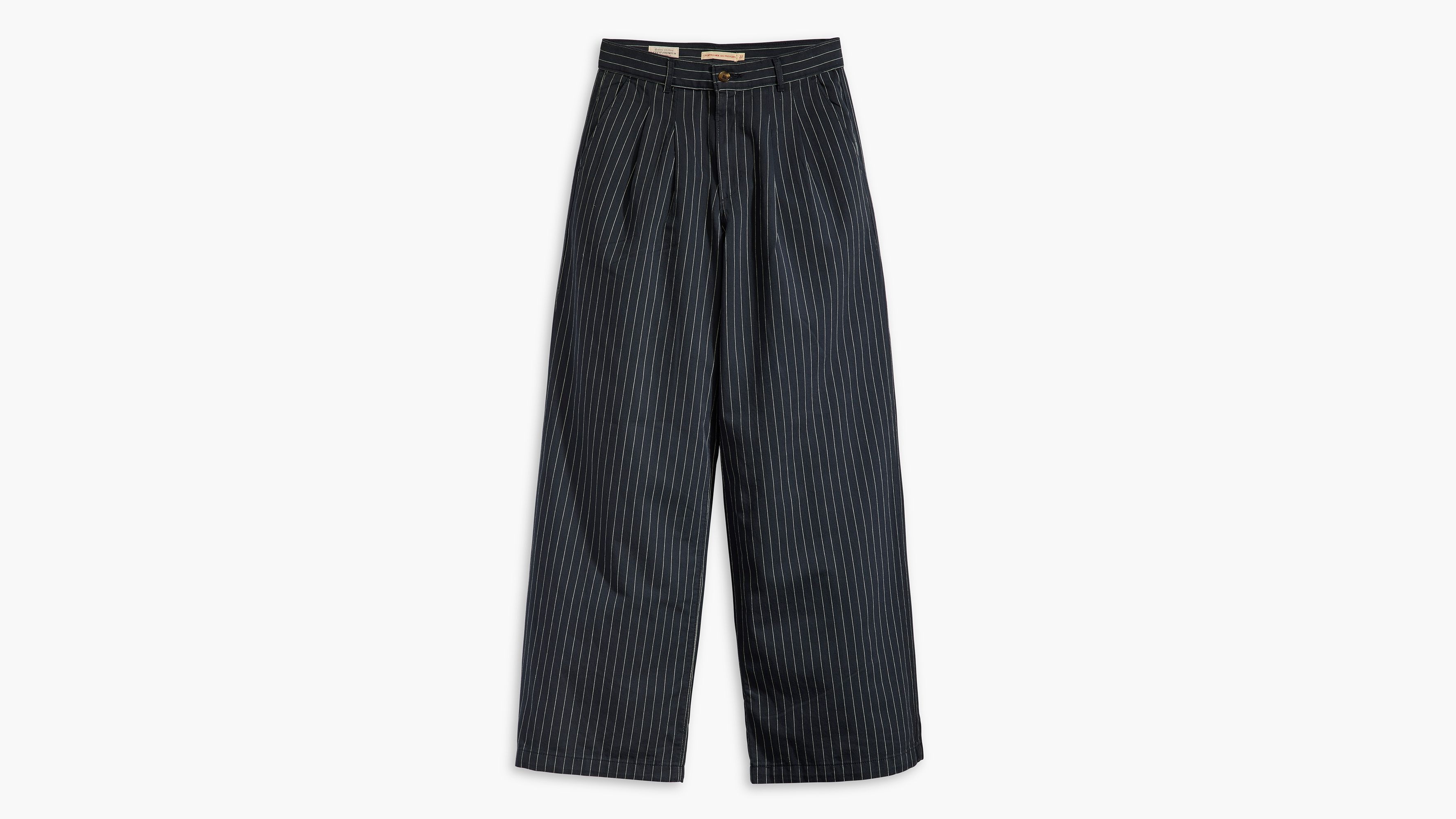 Pantalon à pinces Wide Leg - Lois Stripe - Bleu