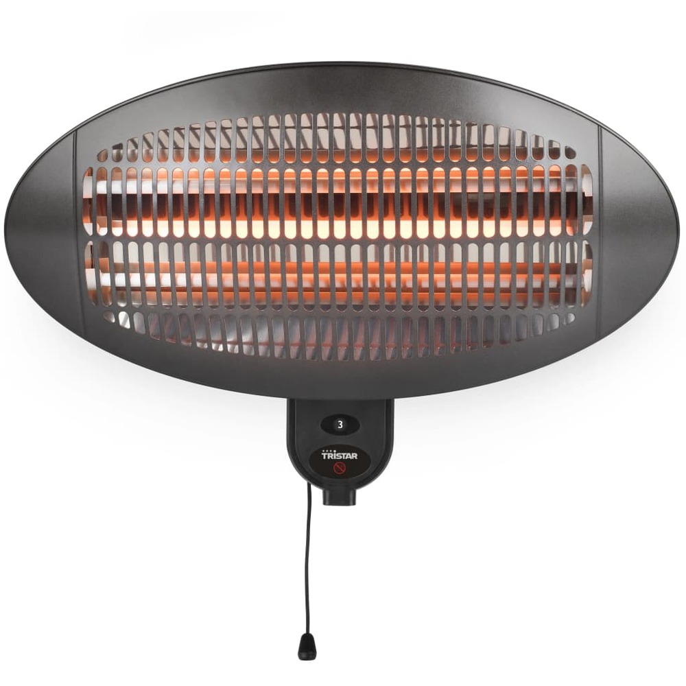 Chauffage mural de patio ka-5286 2000 w quartz noir