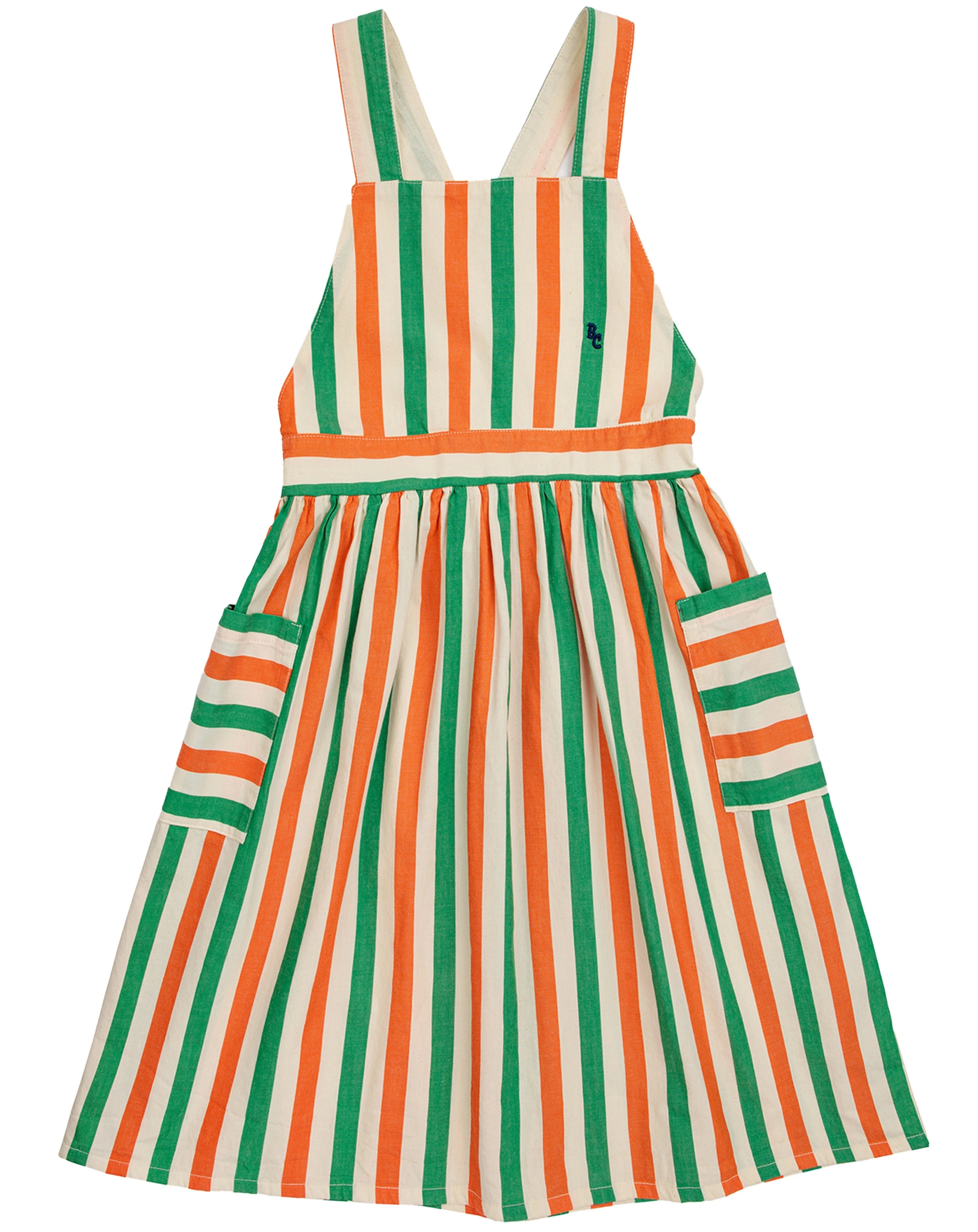 Trägerkleid VERTICAL STRIPES in offwhite