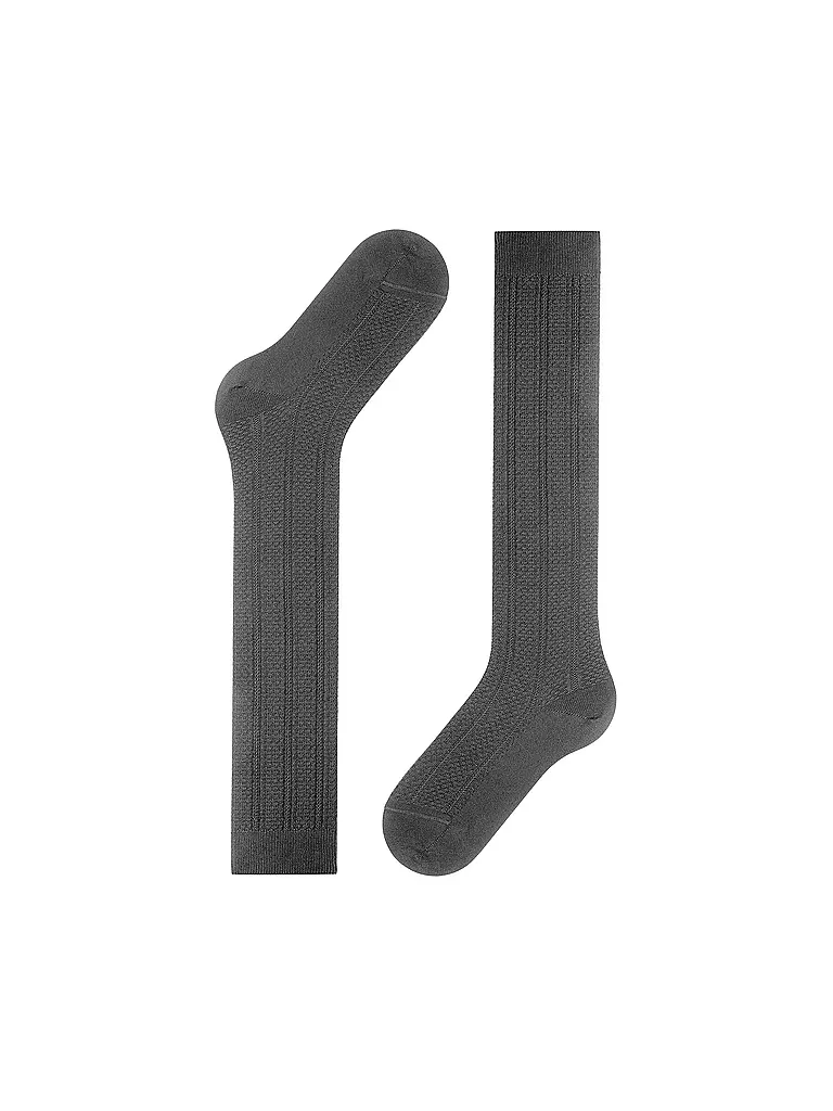 FALKE Kniestrümpfe NEEDLEPOINT dark rock grau