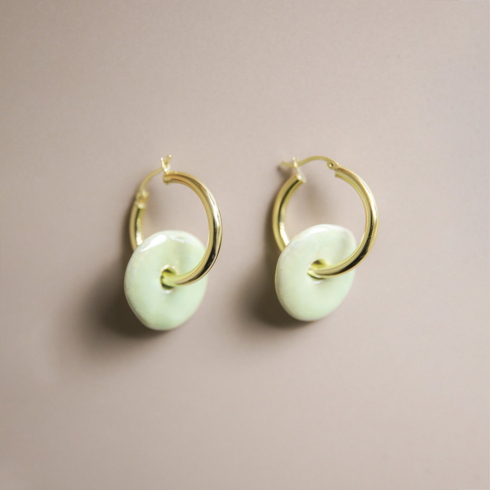 Kreolen Keramik Circle Mint