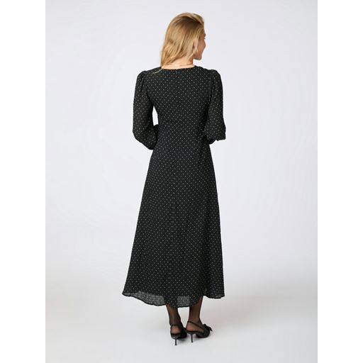 Neo Noir Toya Dot Crepe Kjole, Black, 42