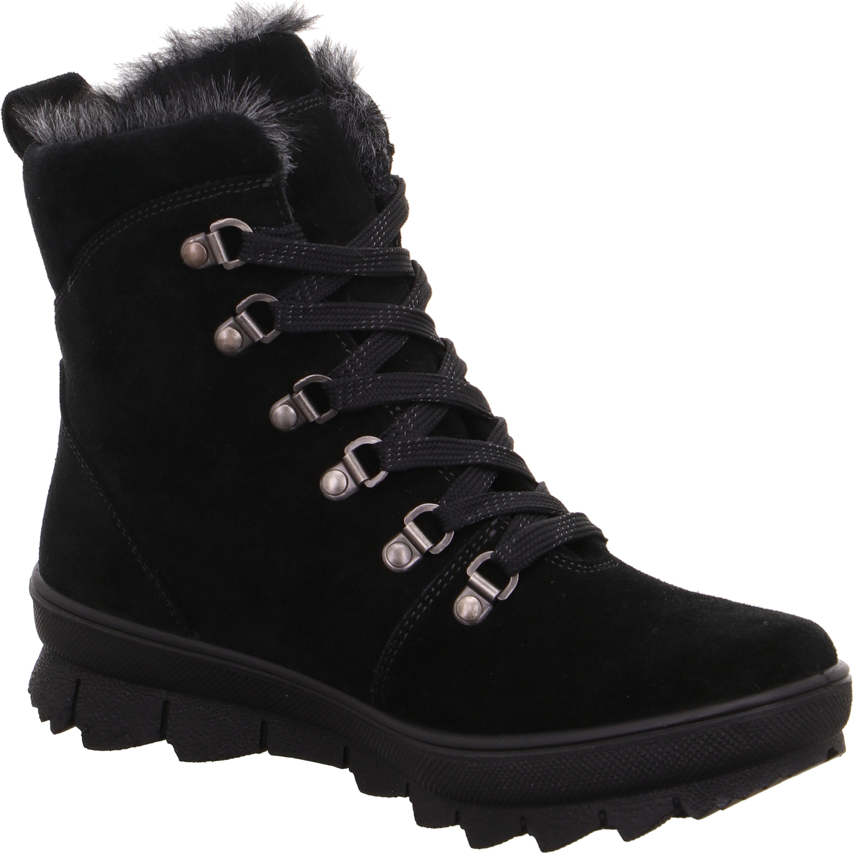 legero NOVARA Damen  Schnürboots mit Schnürung - Farbe: Schwarz - Größe: 5