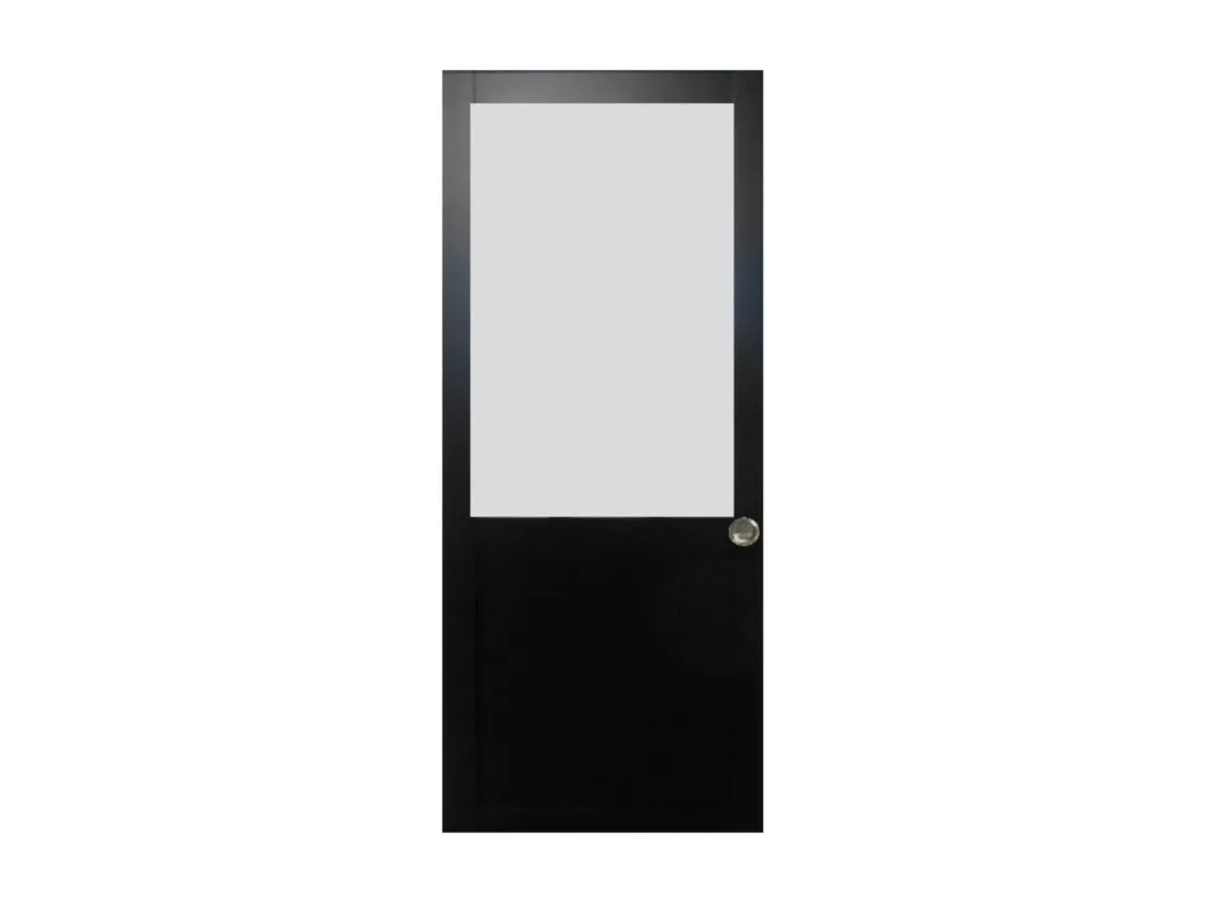 Porte Coulissant Athena Noir H204 X L73 Et 2 Coquilles Gd Menuiseries