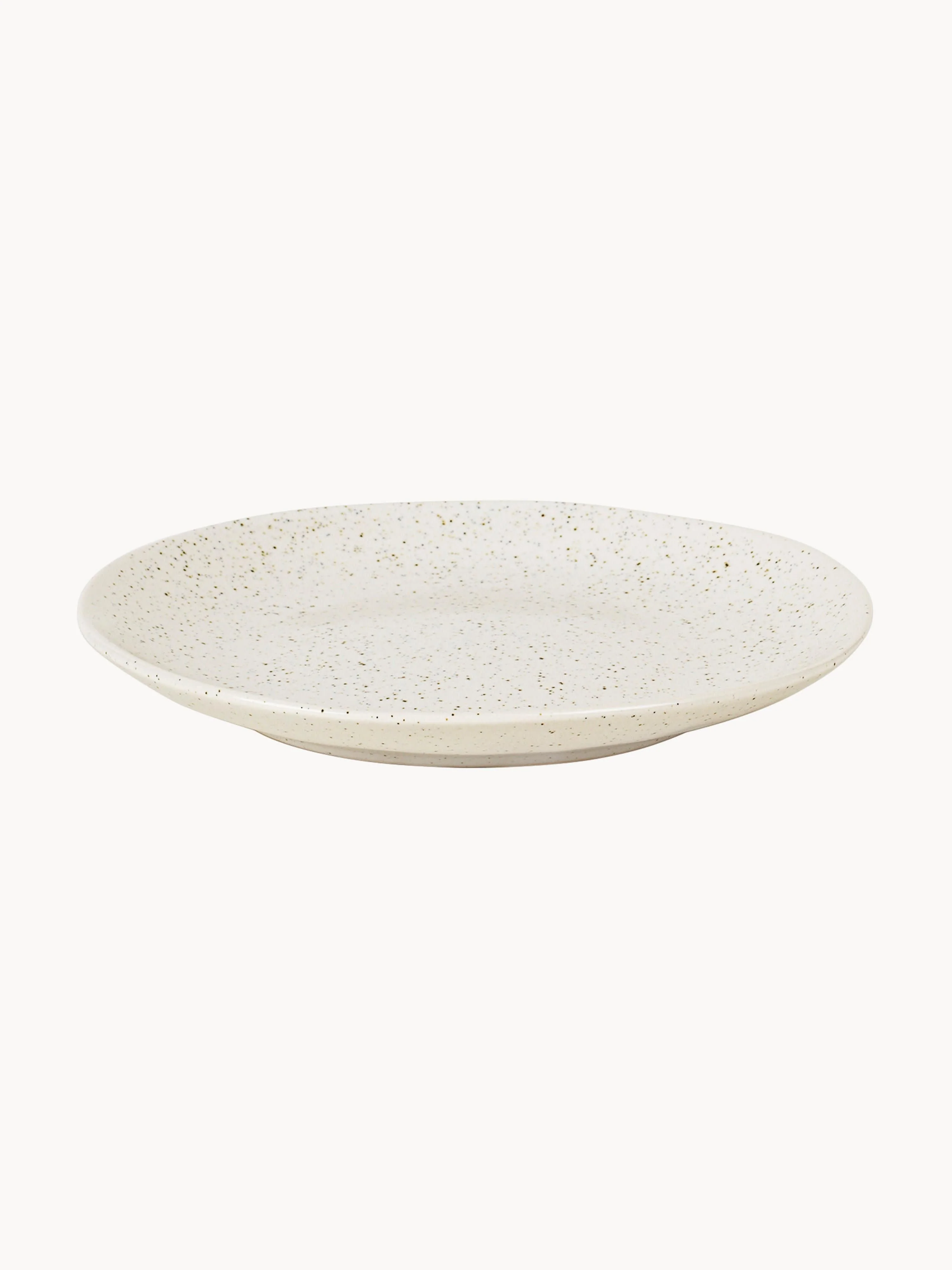 Handgemaakt ontbijtbord Nordic Vanilla, 4 stuks