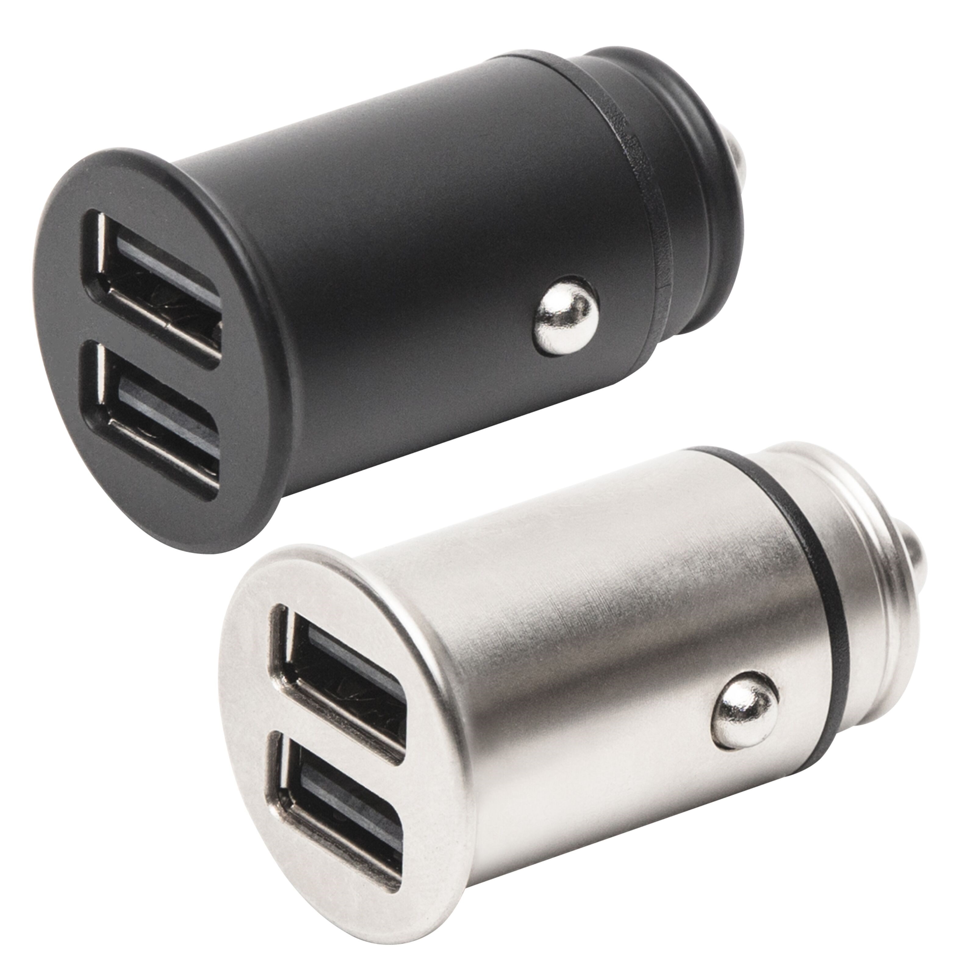 Linocell USB-billader med to USB-porter 4,8 A Svart