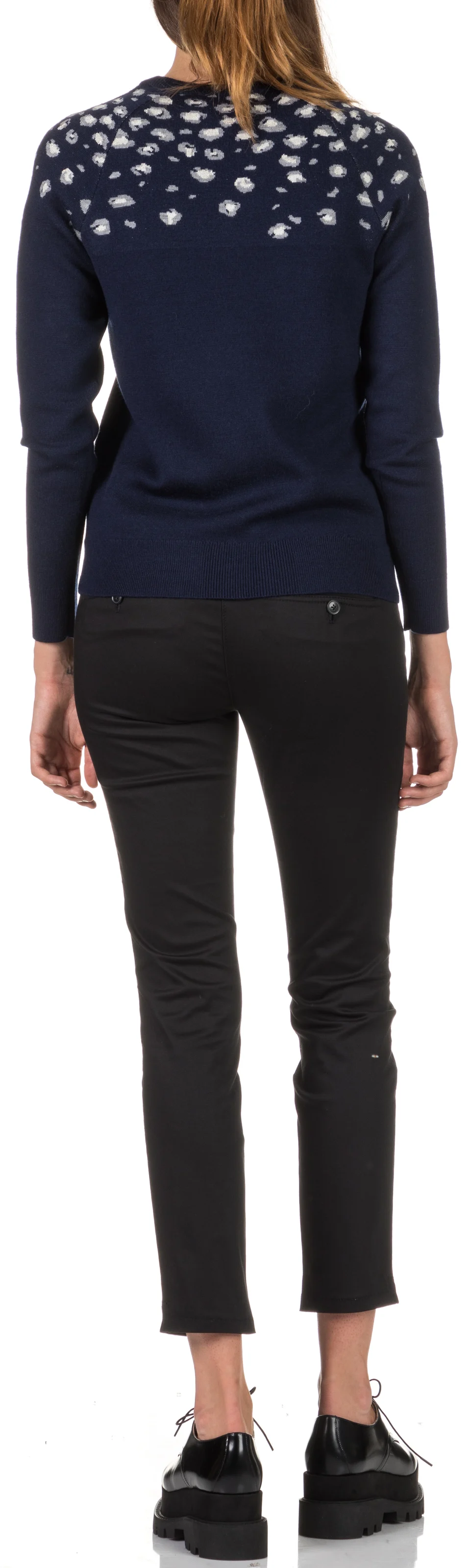 Pantalon slim 7/8 en coton | Noir