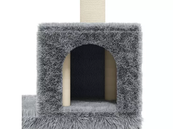 Arbre à chat avec griffoirs en sisal Gris clair 188 cm