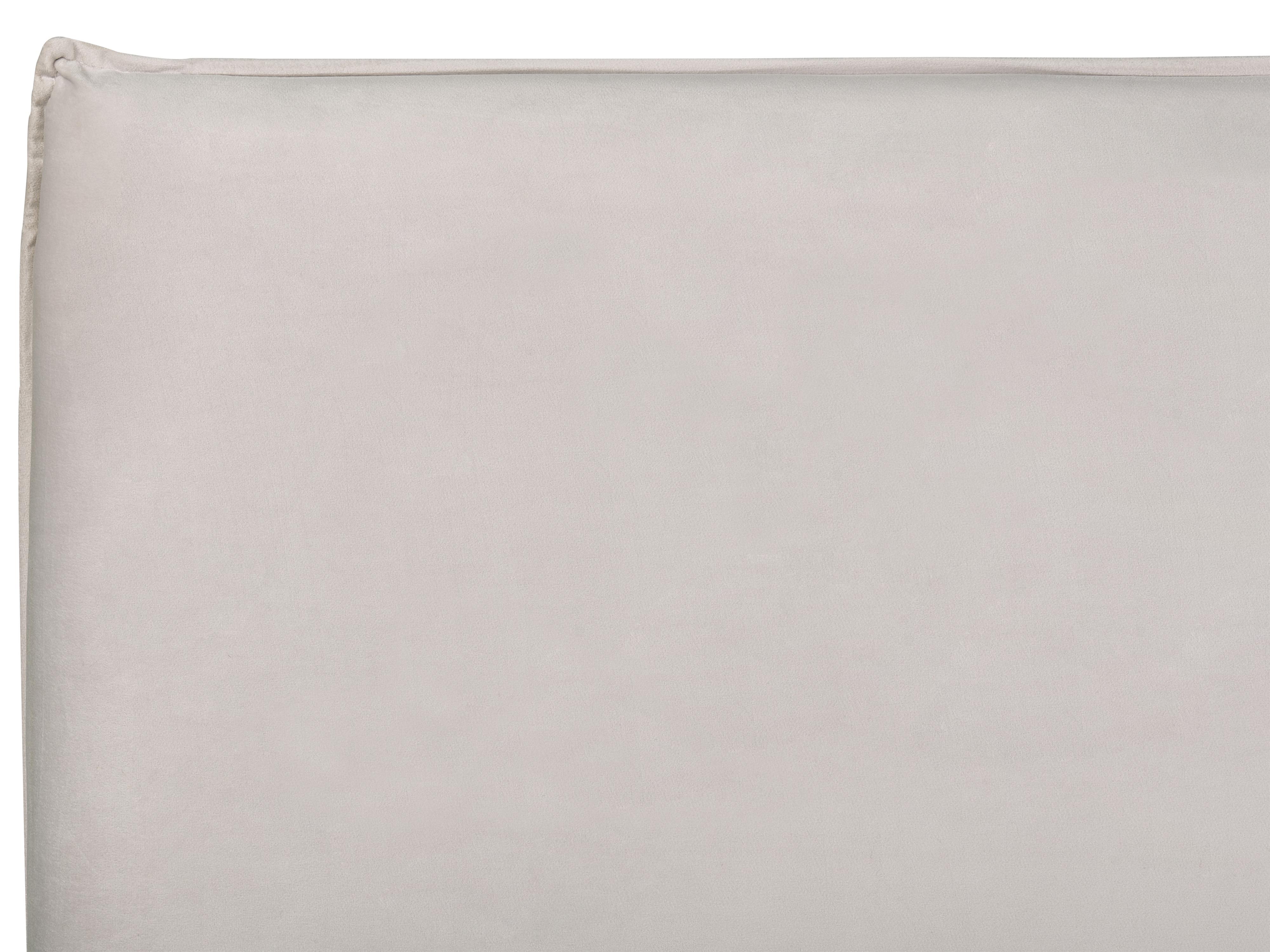 Bed met opbergruimte Fluweel LAVAUR 180 x 200 cm Gebroken wit