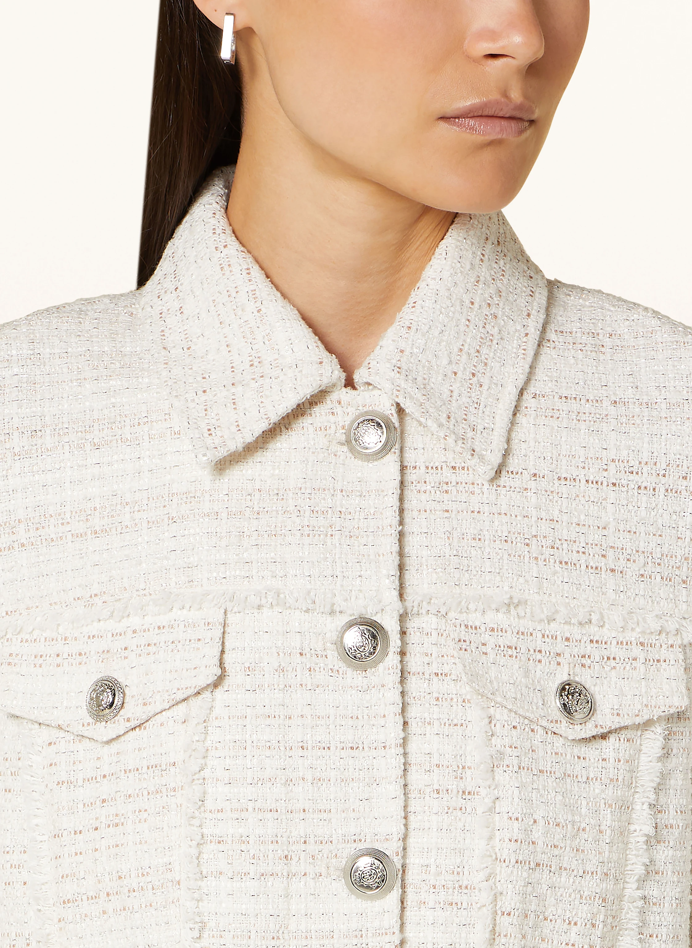 MARC AUREL Bouclé-Jacke mit Glitzergarn