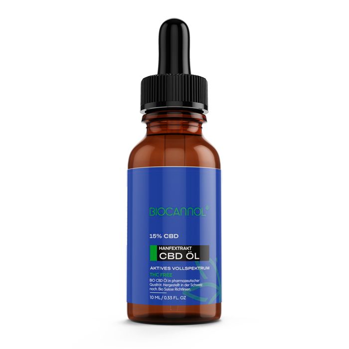 Biocannol® 15% Premium Vollspektrum THC-frei CBD Öl