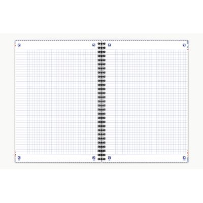 Oxford Boho Chic - Cahier spiralé B5 (19 x 25 cm) - 120 pages - petits carreaux ( 5x5 cm)