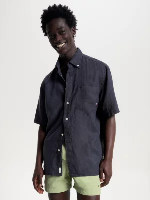 Camisa de manga curta Tommy Hilfiger x Vacation em linho