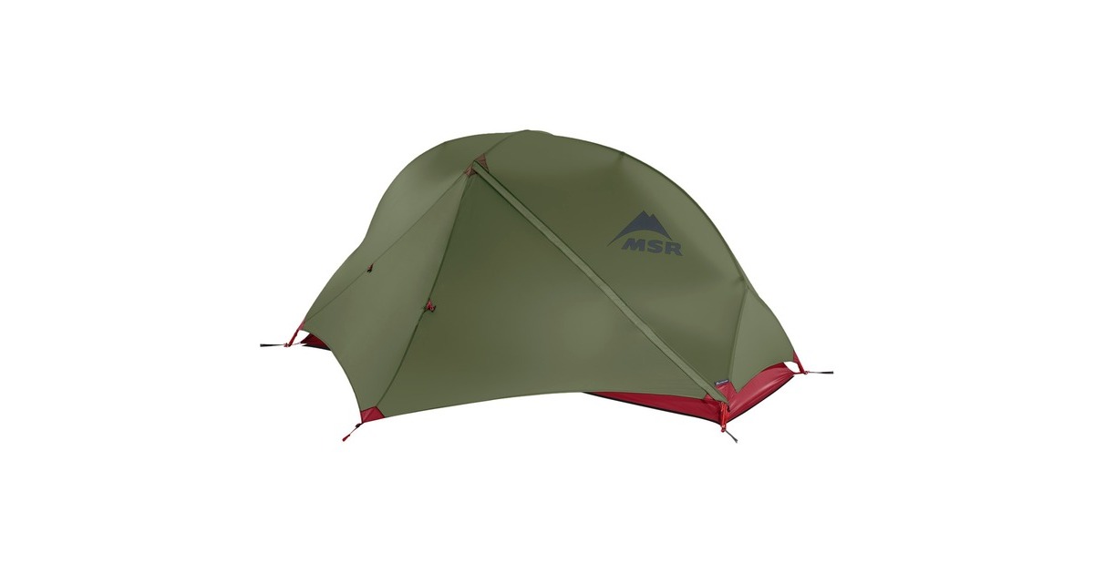 MSRHubba NX Solo Backpacking Tent  (Olijfgroen/rood)