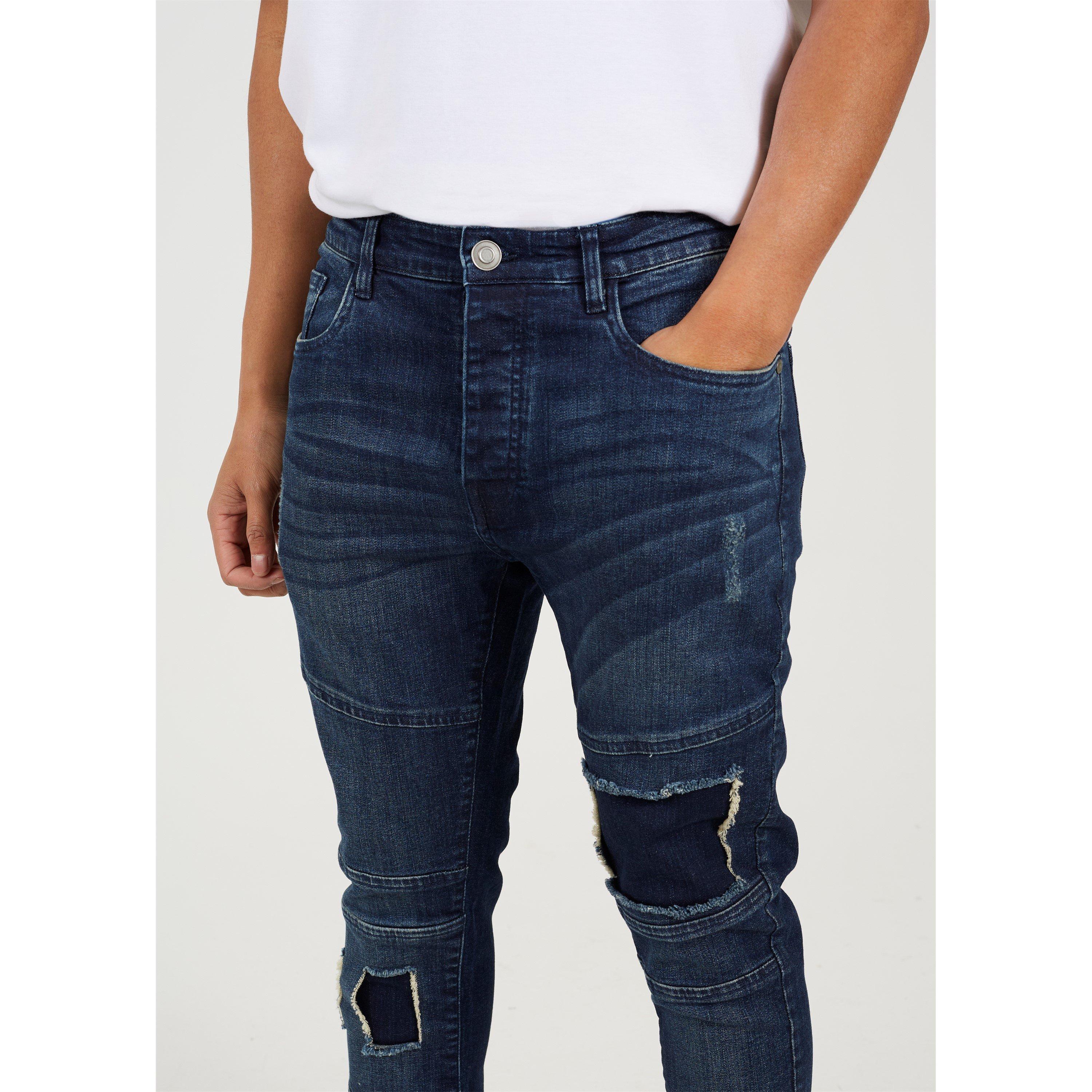 Brave Soul Dark Blue Biker Jean